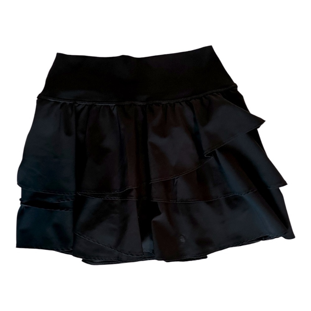 Aerie Ruffled Skirt Black Size Extra Small